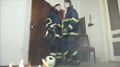 Bareback Firefighters Heat Up the Action