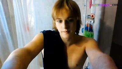 Young Adonis in the Shower: Cum Shots and Handjobs!