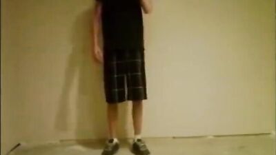 Exposing His Secret Web-Cam Solo - He has someting in his undies