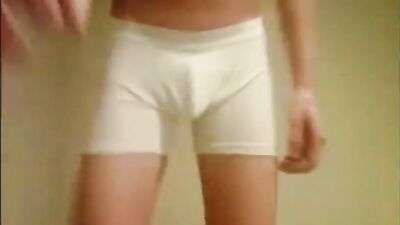 Exposing His Secret Web-Cam Solo - He has someting in his undies