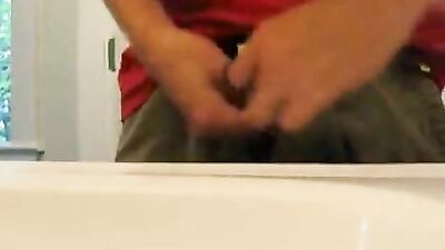 Bathroom Quickie - Cum Shots Web-Cam Solo