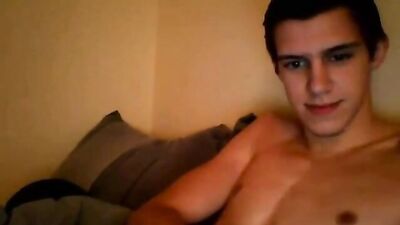 Hot Amateur Twink Jerking Thick Cock - Explosive Web-Cam Solo!