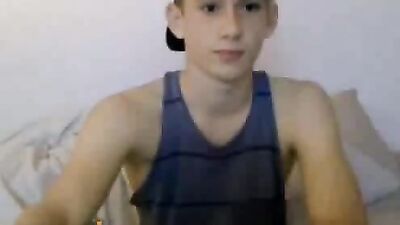 Young Blonde Handsome Boys Shy Orgasm