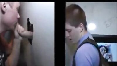 Glory-hole trickery - Amature Oral Handjob! Get ready for the hottest gay porn video yet!