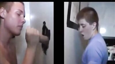 Glory-hole trickery - Amature Oral Handjob! Get ready for the hottest gay porn video yet!