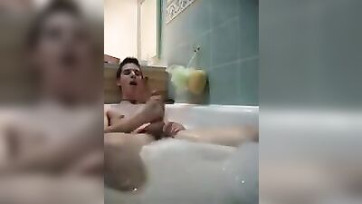 Boy Cum Bath Explosion! Web-Cam Cum Shots