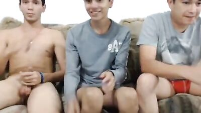 Masturbating Trios: Amateur Cum Shots and Group Sex Delights