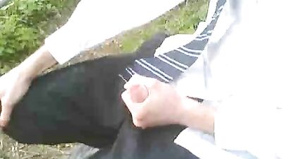 Cum on School Uniform: Public Amature Outdoor Cum Shots