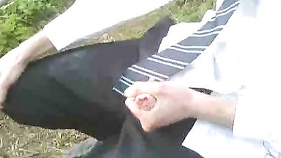 Cum on School Uniform: Public Amature Outdoor Cum Shots