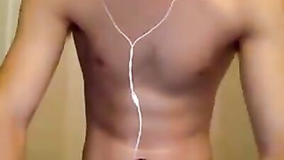 Gay Porn: Masturbating in the Bathroom