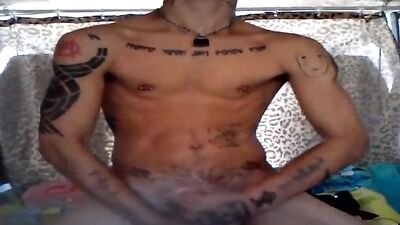 Hot punk boy jerks again