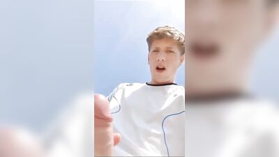 Blond boy outdoors quickie gay tube porn