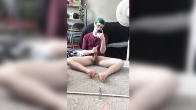 Twink apartment floor gay tube mirror