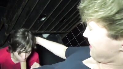 Blowing friend in public toilets gay twink sex