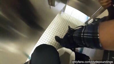 Toilet blowjob
