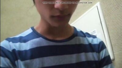 Asian teen boys porn jerking in the public bathroom