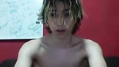 Teen gay porn putting on a cum show