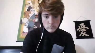 Boys Porn in bed strokes one out