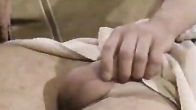 Gay Porn Sauna Threesome: Oral Pleasures of Old