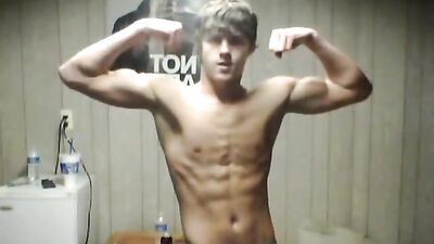 Flexing Bulging Biceps - Cute Amateur Muscle Teenboy Video!