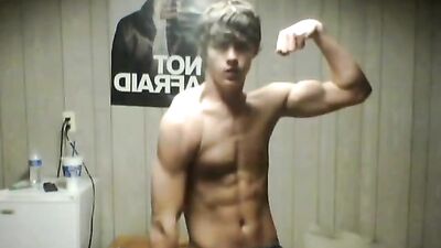 Flexing Bulging Biceps - Cute Amateur Muscle Teenboy Video!