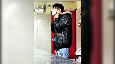 Gay Restroom Stall Web-Cam Voyeur - Cum Shots