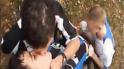 Sexy Soccer Boy Threesome: Action-Packed Group Fun!