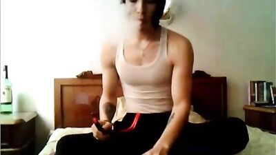 Beautiful Muscle Boy Flexes in Northern Europe