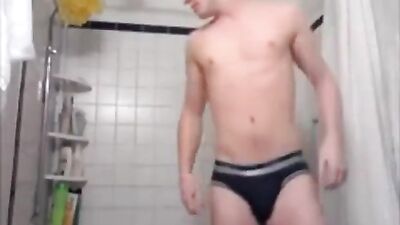 Hot Shower & Wank: Cum Dripping Solo Show!