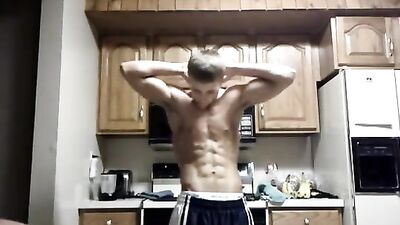 Cute Blond Teen Muscle Flexing - Amateur Fetish