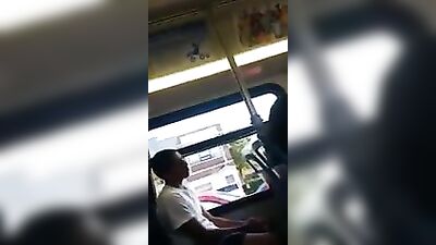 Young Hot on the Bus: Amateur Solo Public Outdoor Adventure