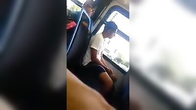 Young Hot on the Bus: Amateur Solo Public Outdoor Adventure