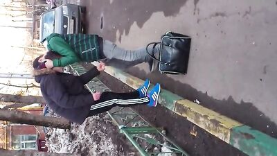 Young Lust on the Street: Amateur Gay Handjob Fun!