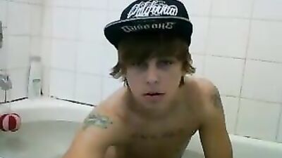 Young Masturbator Explores the House: Gay Porn Cum Shots Solo Handjob