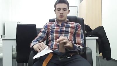 Plaid Shirt Cumshots Handjob - A Gay Amature Porn Video!