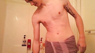 Young Twink Gets Drenched by Big Cocks!