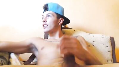 Exploring His Dick in Public Webcam Show