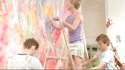 Gay Porn Three-Way: Yummy Boys Bareback 3way