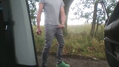 Breaking Heels in Public: Cumshot Voyeurism!