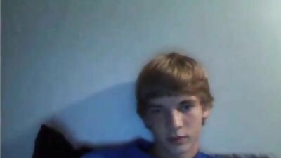 Blond Boy Webcam Wanking: Cum Shot Explosion!