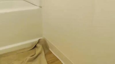 Masturbadose in bathroom