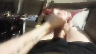 The Cumming Blonde Boy with a Tattoo!