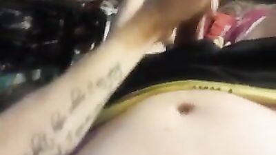 The Cumming Blonde Boy with a Tattoo!