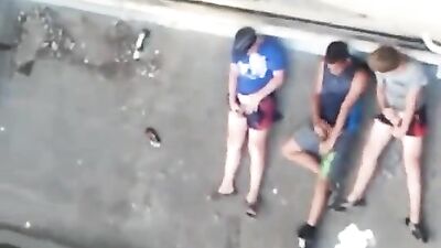 Gang of Boys Caught Jacking Off!