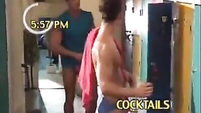 Gay Porn Fun in Locker Room with Big Cocks and Bisexual Blond Boys