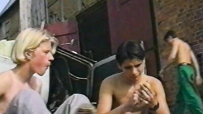 German Lust: Hot Bareback Blond Boys in the Wrecking Yard