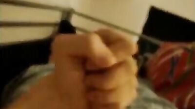 Alone on Bed Handjob Cumshot! - Alone on Bed is back with a bang!