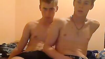 Young Blissful Couple: Exploring Gay Porn with Amateur Blond Boys Handjob!