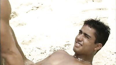 Two Hot Latino Guys Have Fun in the Sun: Beach Oral Action!
