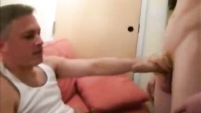 Gangbang with Mature Guys and Shy Twink Webcam Cumshots!